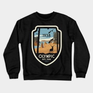 Washington Olympic National Park Retro Vintage Design Gift Crewneck Sweatshirt